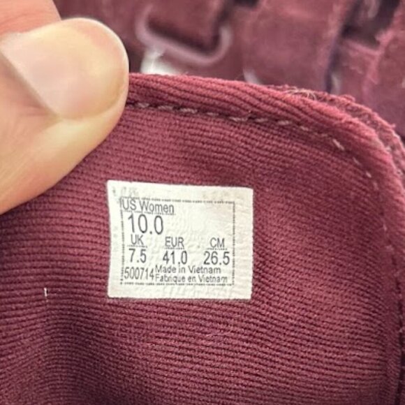 Velvet Velcro Old Skool Suede Canvas Vans | Size 10 - Picture 4 of 6